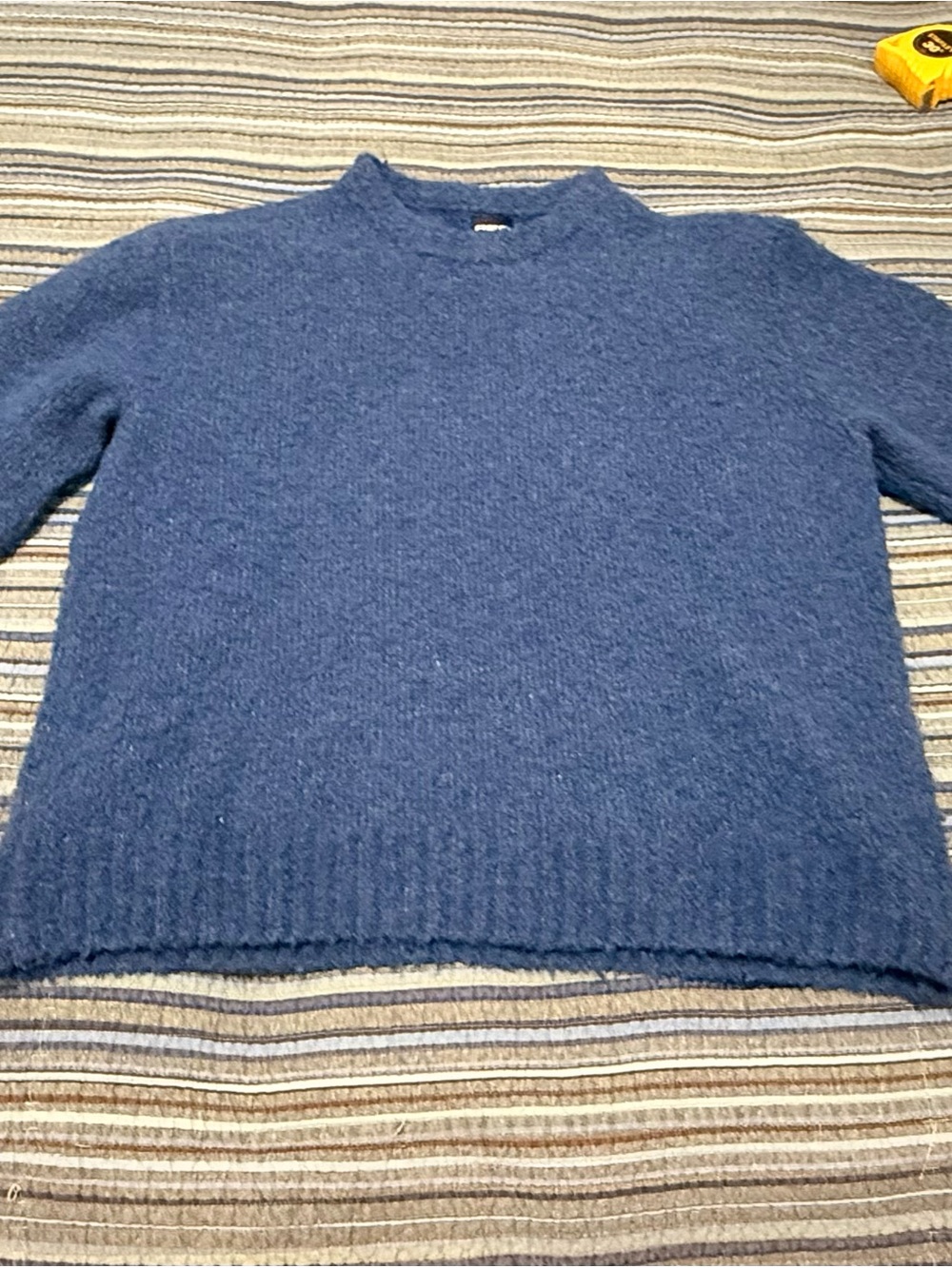 RSQ Men's Crewneck Sweater in Navy Blue